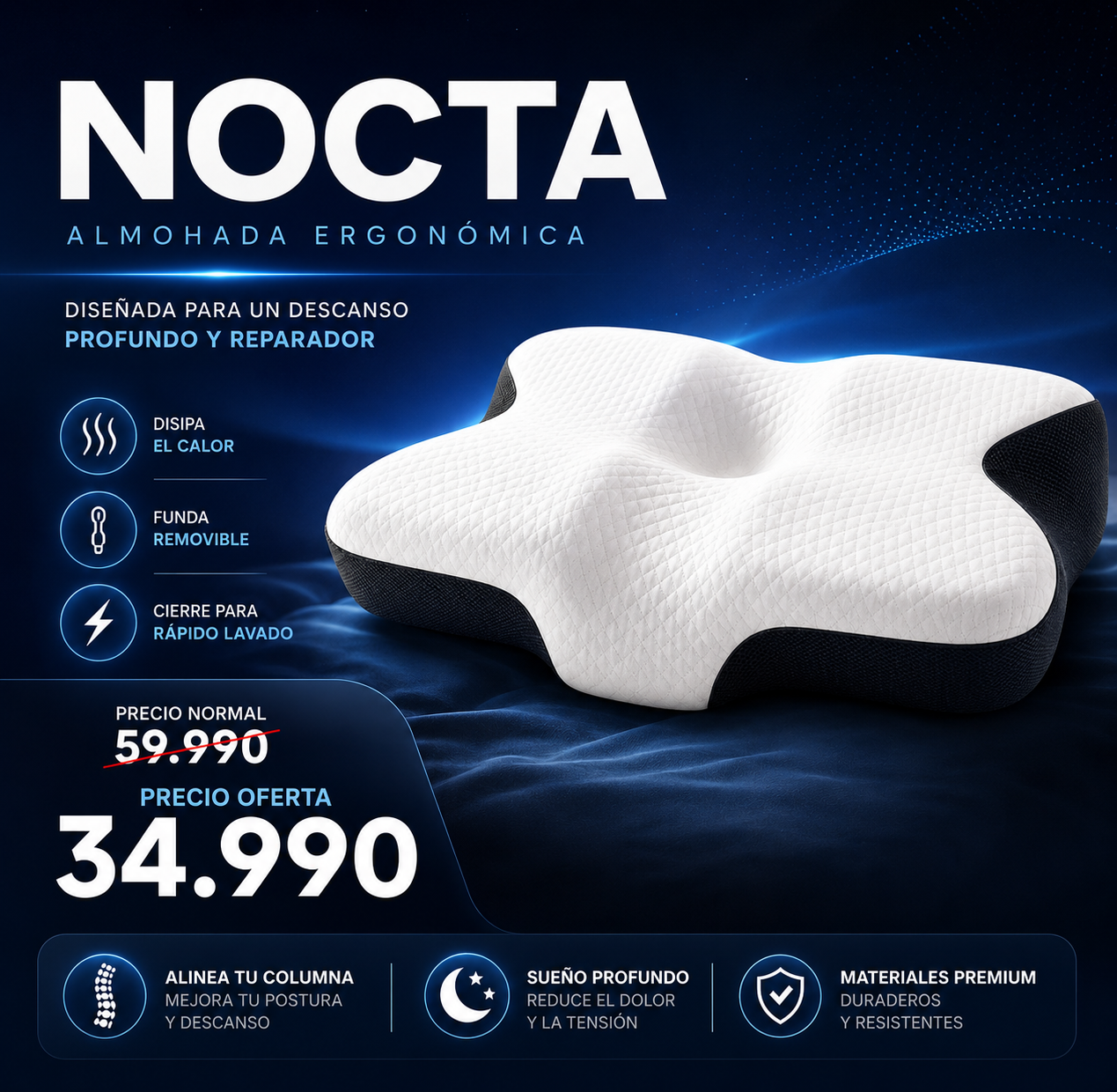 NOCTA™ | Almohada ergonómica