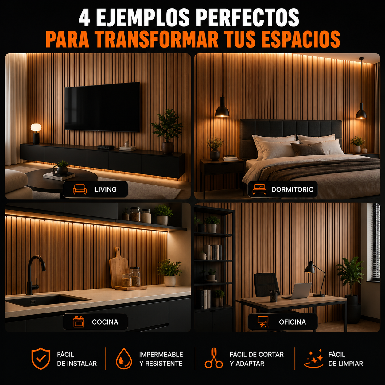 WoodFlex™ Panel | ¿Cansado de un living aburrido y sin personalidad?