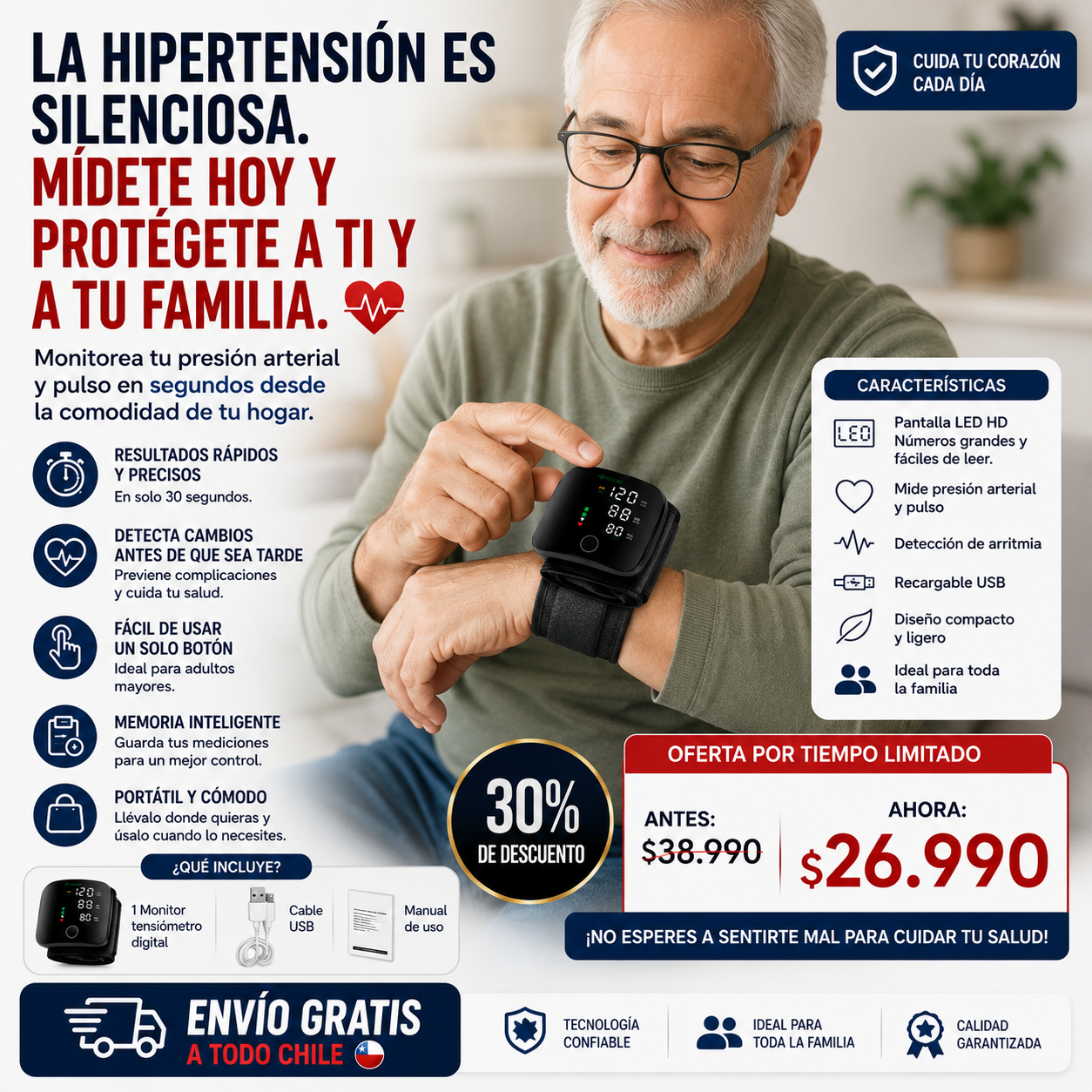 cardiowatch™ Evita esperar a sentirte mal para controlar tu presión