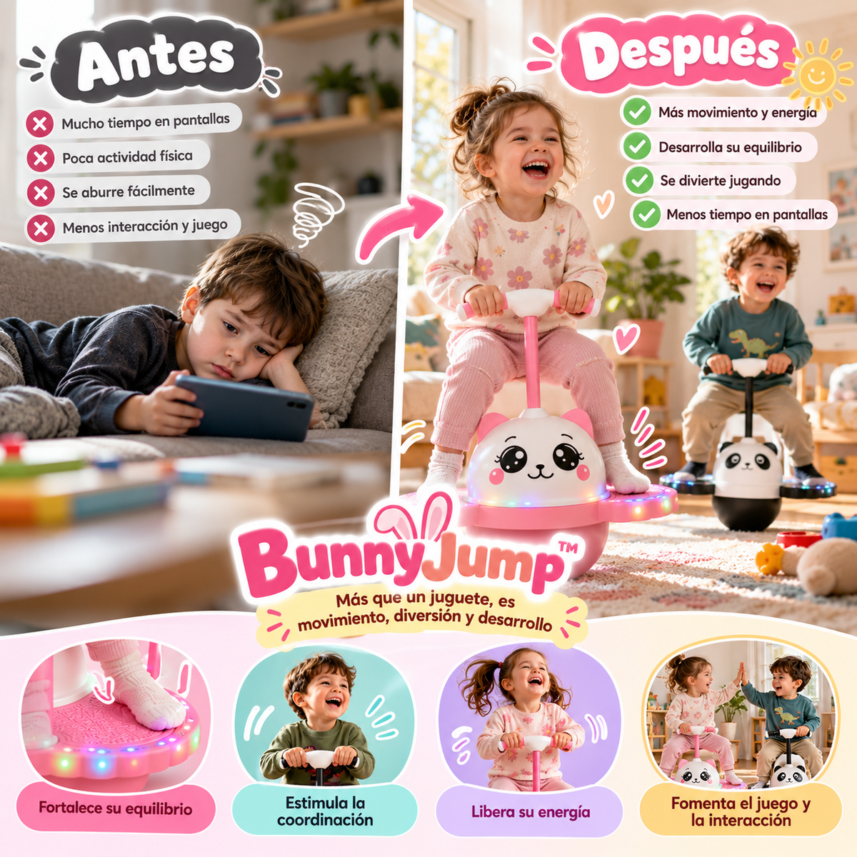 BunnyJump™ ¡Que tu pequeño libere toda su energía saltando!