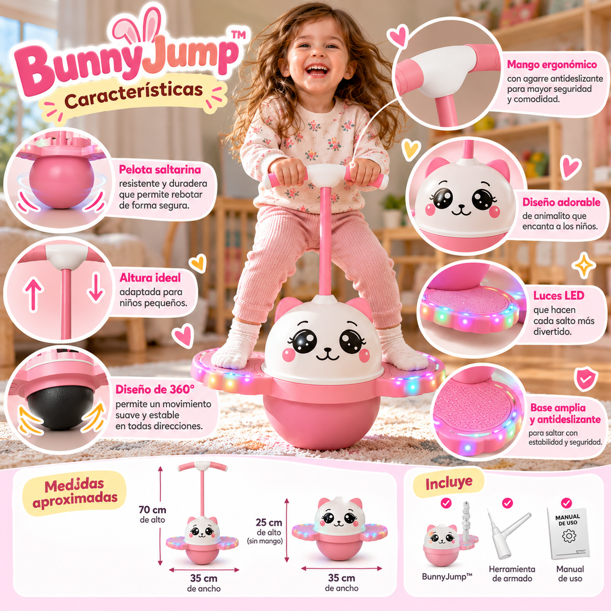 BunnyJump™ ¡Que tu pequeño libere toda su energía saltando!