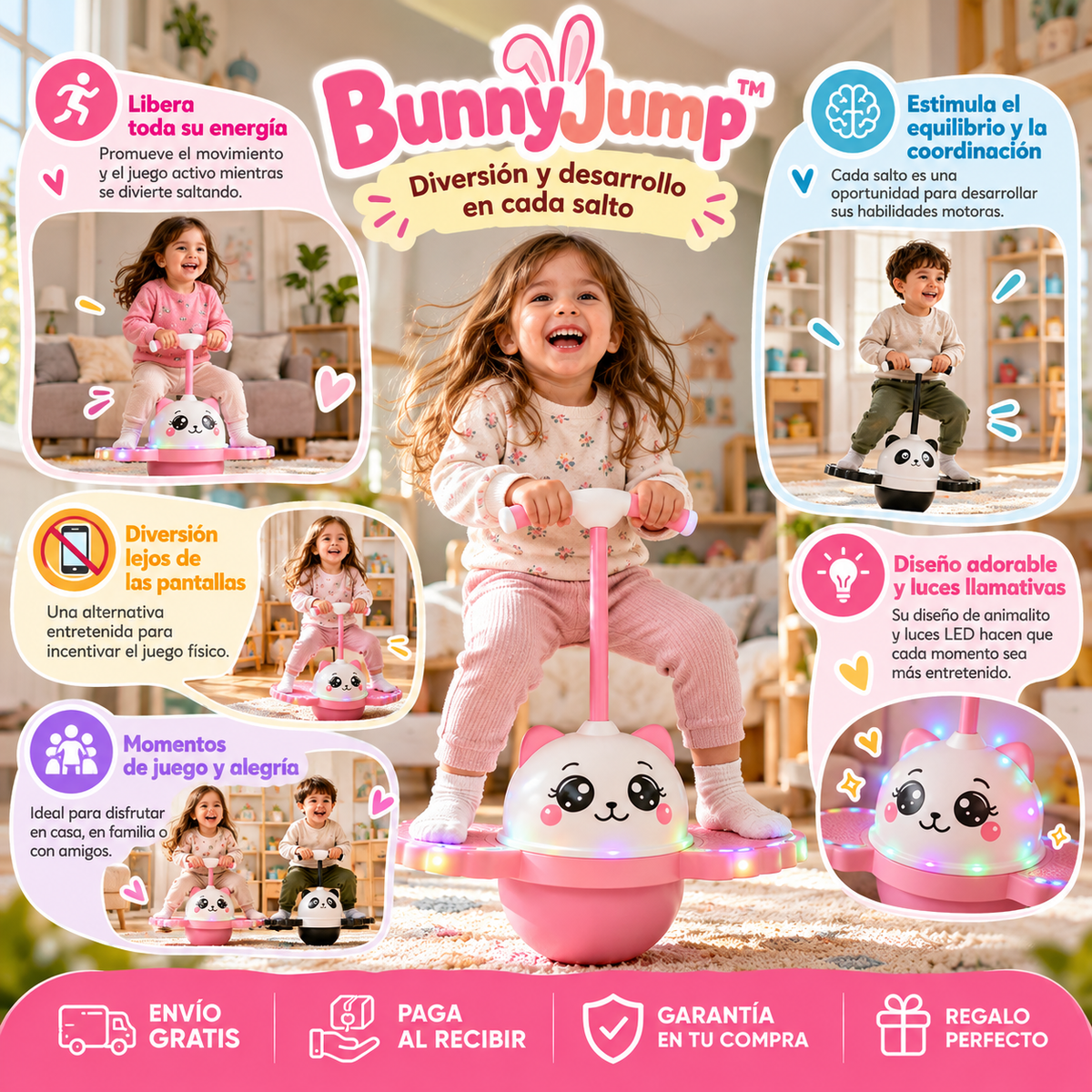 BunnyJump™ ¡Que tu pequeño libere toda su energía saltando!