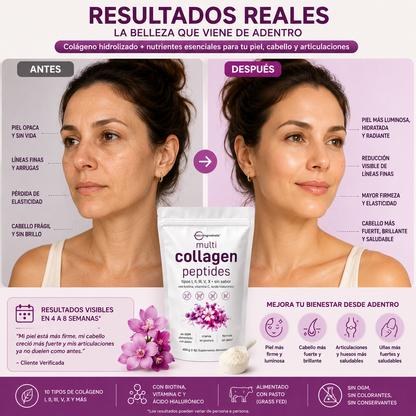 Multi Collagen Peptides 454g | Colágeno Hidrolizado Premium
