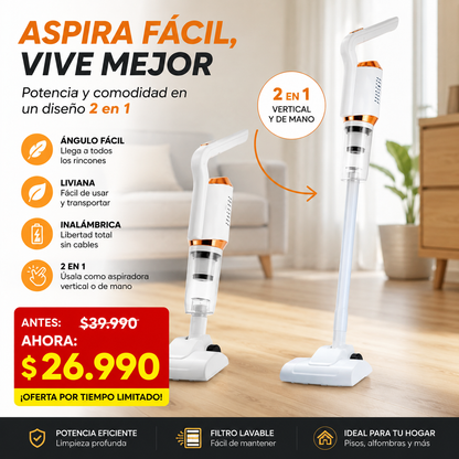 FLEXVAC™ | LIMPIA TODA TU CASA SIN CABLES, PESO NI COMPLICACIONES
