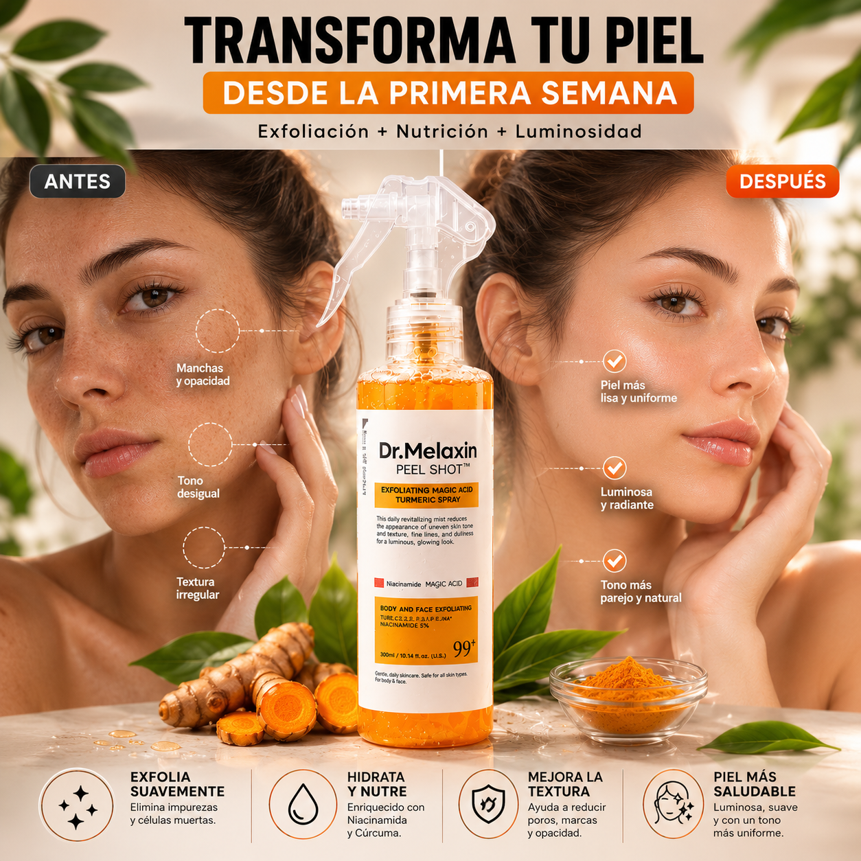 DR. MELAXIN 200ML | DESPÍDETE DE LAS MANCHAS, DALE LA BIENVENIDA A TU MEJOR VERSIÓN