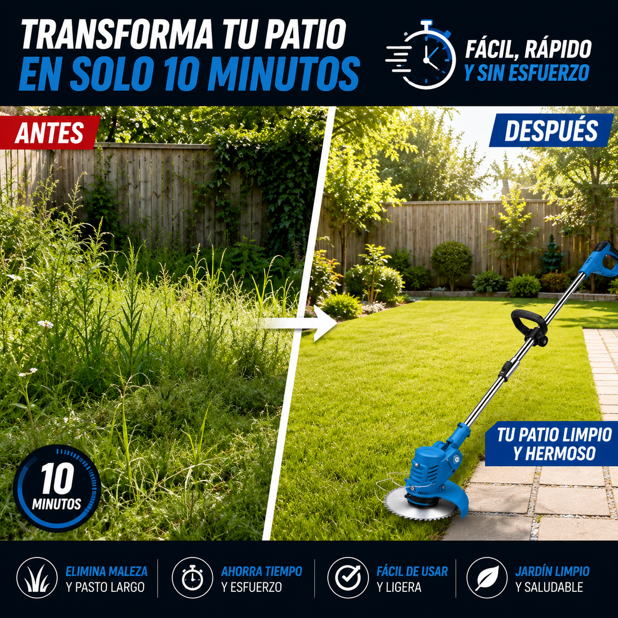 TrimMaster X™ | Haz que tu jardín se vea hermoso en menos de 10 minutos.