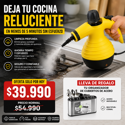 VaporMax™ | Dile adiós a la grasa y deja tu cocina reluciente en solo 10 minutos.