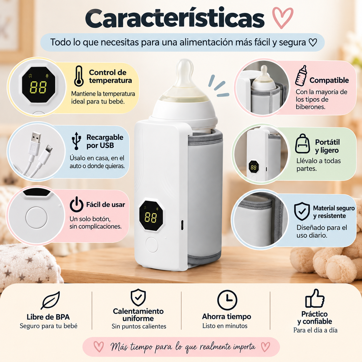 BabyTemp™ | Haz las tomas nocturnas mucho más fáciles.