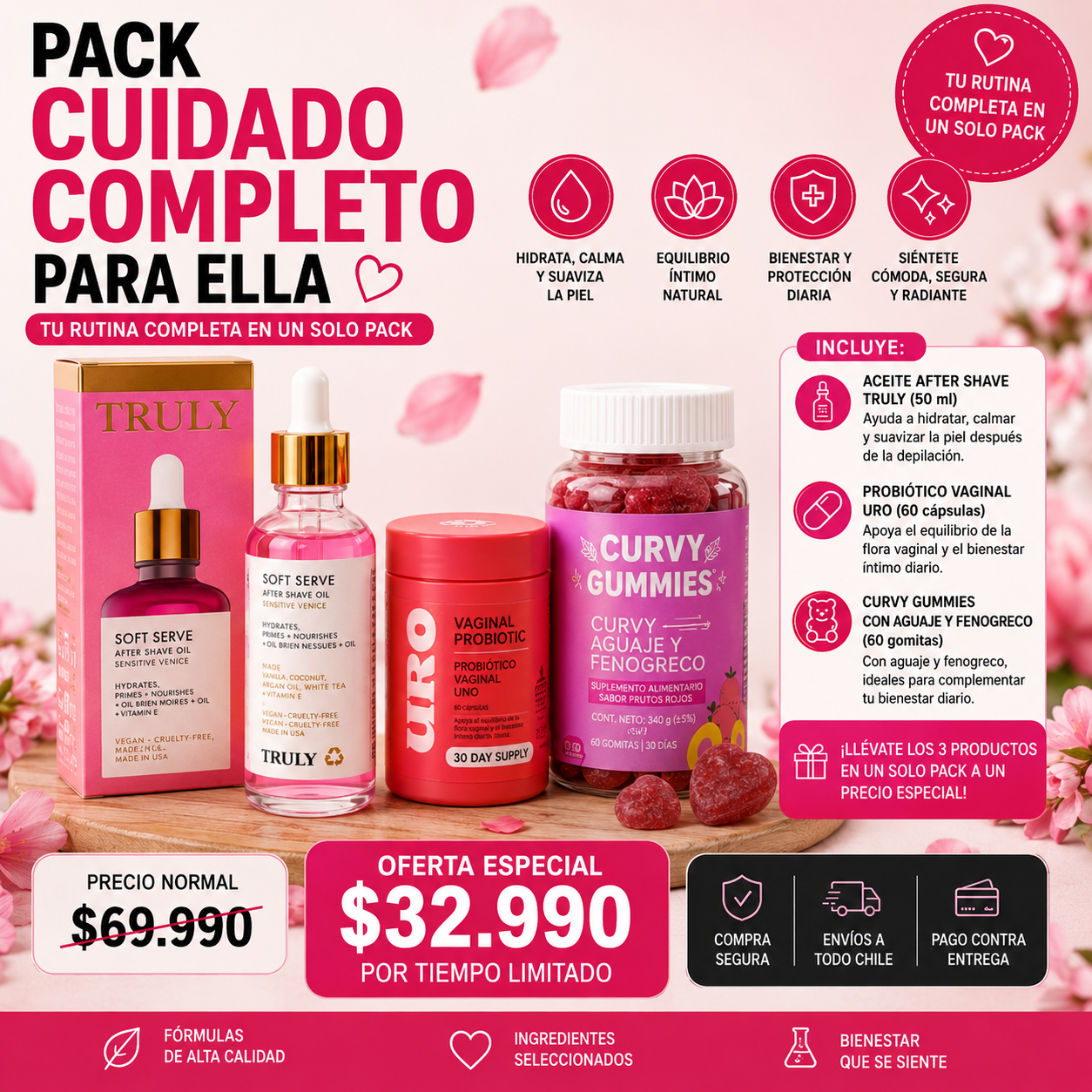 MEGA PACK FEMENINO | DATE EL CUIDADO Y AMOR QUE MERECES