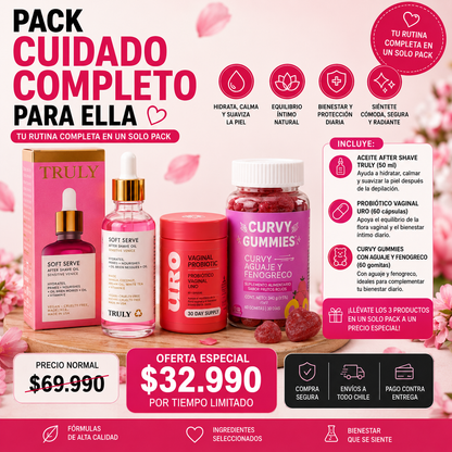 MEGA PACK FEMENINO | DATE EL CUIDADO Y AMOR QUE MERECES