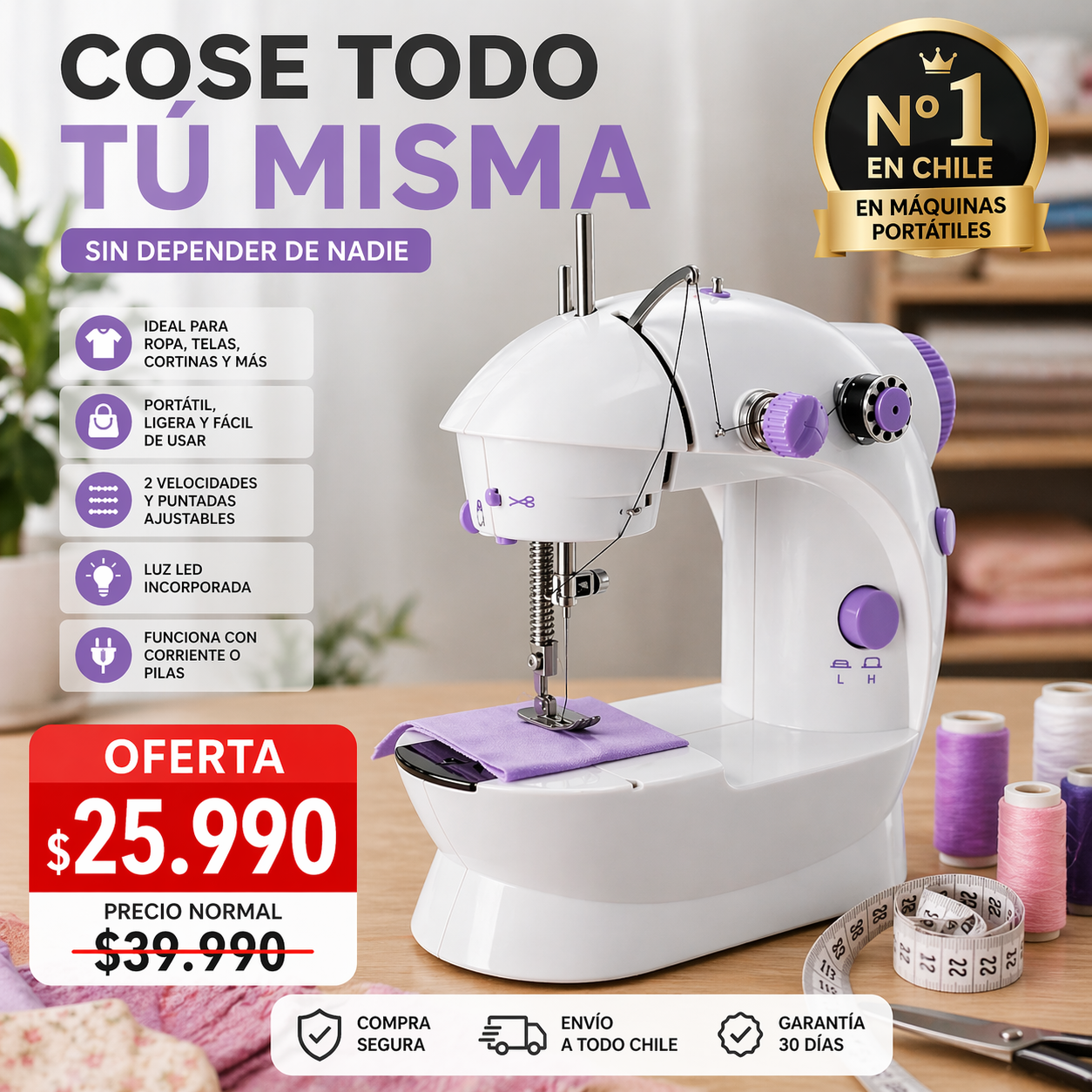 SewiTech™ Mini – Olvídate de las costureras, cose desde casa