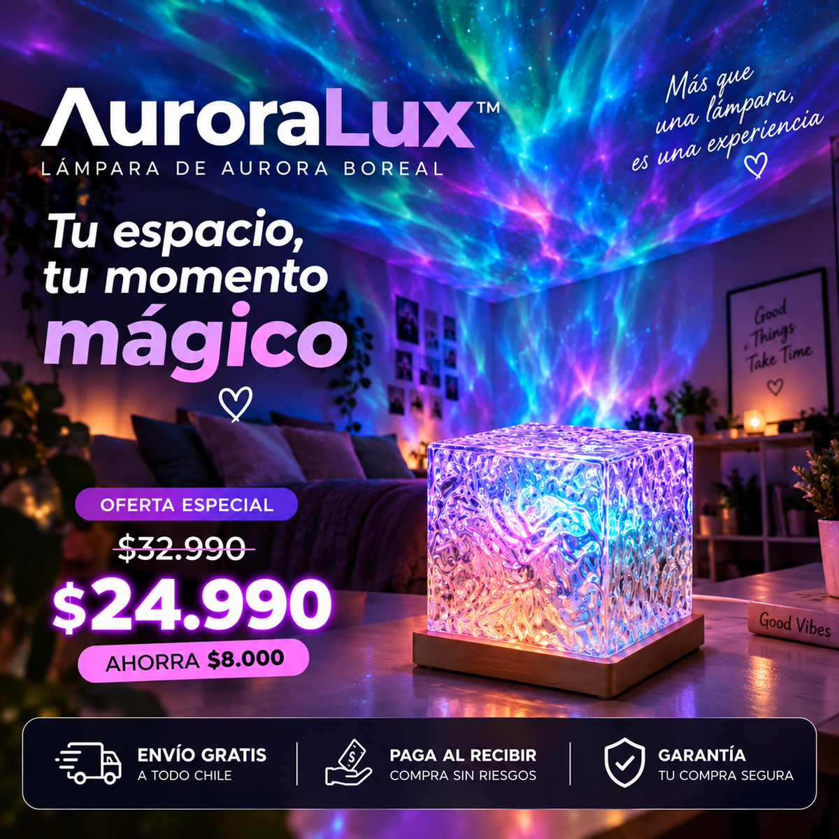 AuroraLux™ | Lleva la magia de una aurora boreal a tu habitación