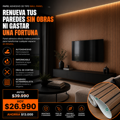 WoodFlex™ Panel | ¿Cansado de un living aburrido y sin personalidad?