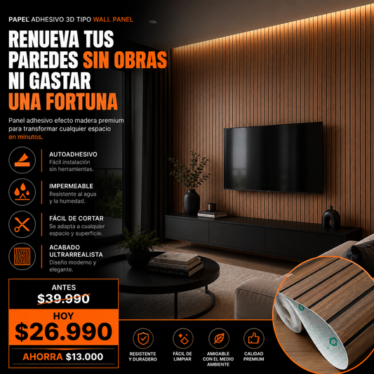 WoodFlex™ Panel | ¿Cansado de un living aburrido y sin personalidad?