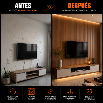 WoodFlex™ Panel | ¿Cansado de un living aburrido y sin personalidad?