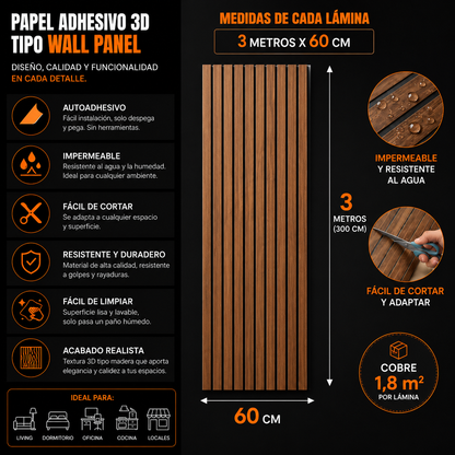 WoodFlex™ Panel | ¿Cansado de un living aburrido y sin personalidad?