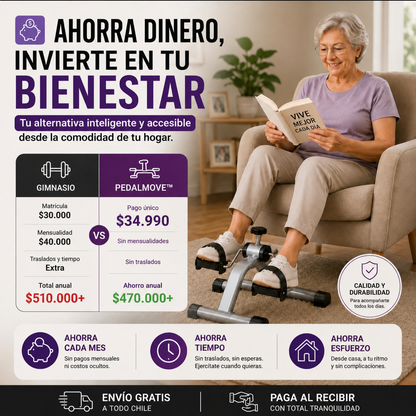 PedalMove™ Solo 10 minutos al día para moverte, sin cambiar tu rutina.