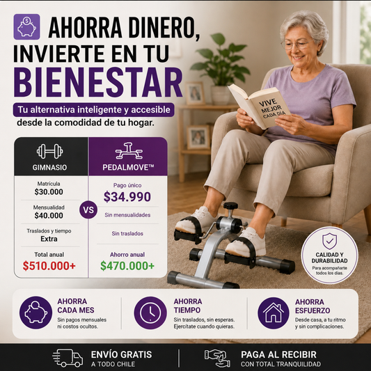 PedalMove™ Solo 10 minutos al día para moverte, sin cambiar tu rutina.