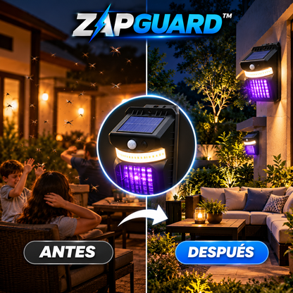 ZAPGUARD™ | Tu patio iluminado. Tus noches sin zancudos