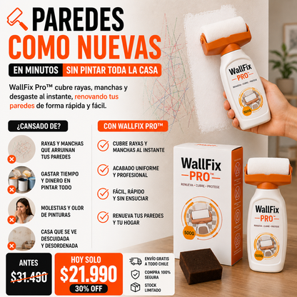 WallFix Pro™ ¡Paredes como nuevas en minutos!