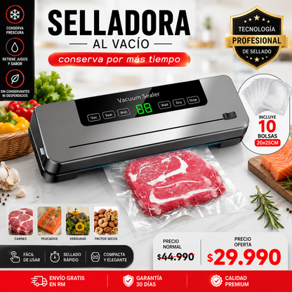 VACUMAX™ | NO PIERDAS MAS DINERO EN ALIMENTOS + 10 BOLSAS DE REGALO