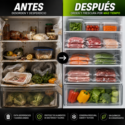 VACUMAX™ | NO PIERDAS MAS DINERO EN ALIMENTOS + 10 BOLSAS DE REGALO