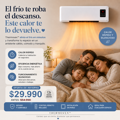 Thermovex™ este invierno no vuelvas a pasar frío dentro de tu propia casa