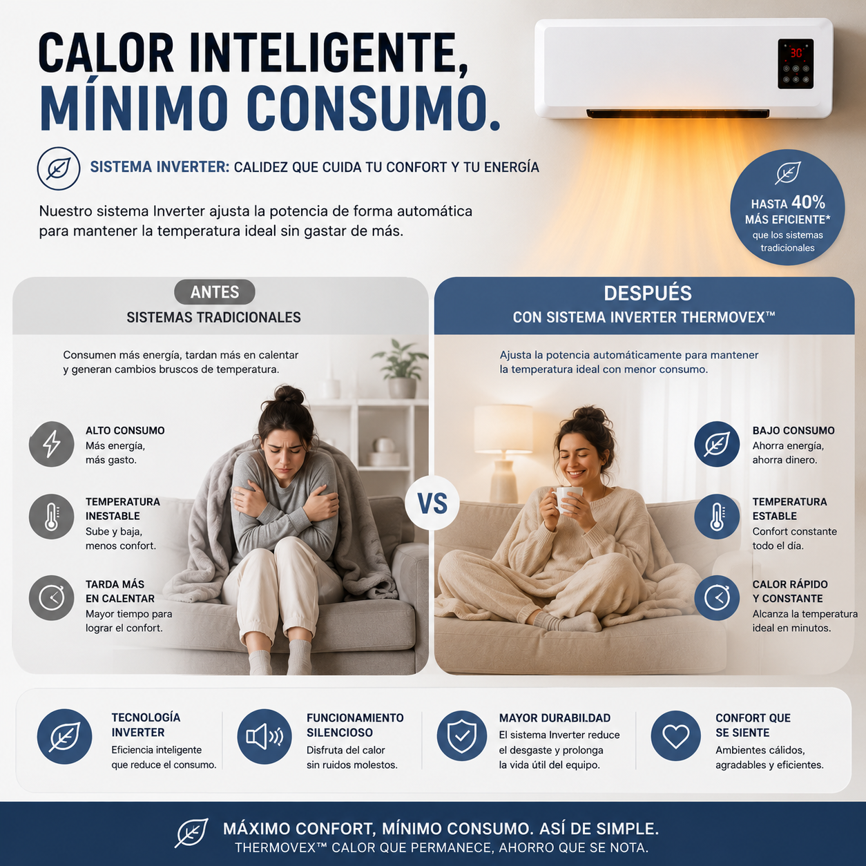 Thermovex™ este invierno no vuelvas a pasar frío dentro de tu propia casa