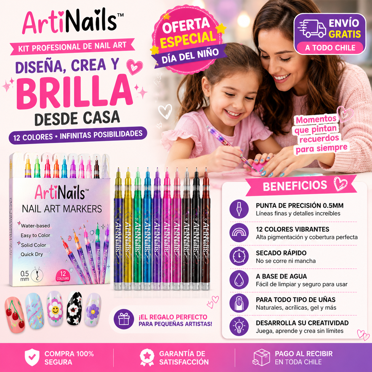 ArtiNails™ La Forma Más Divertida de Decorar sus Uñas
