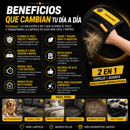 FurSweep™ | Despídete de los pelos que se apoderan de tu hogar y vuelve a disfrutar cada espacio limpio
