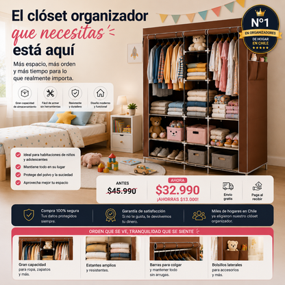 SpaceCloset Pro™ | El desorden está robando el espacio de tu habitación