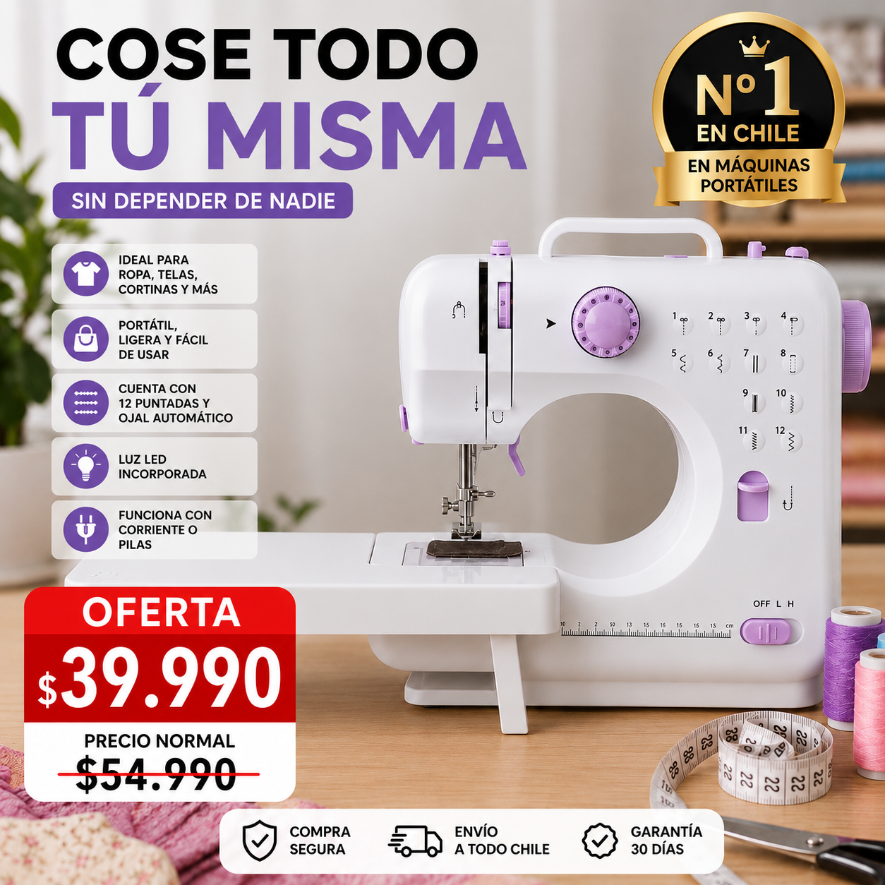 SewiPro™12 Cose y repara tu ropa en casa sin gastar de más