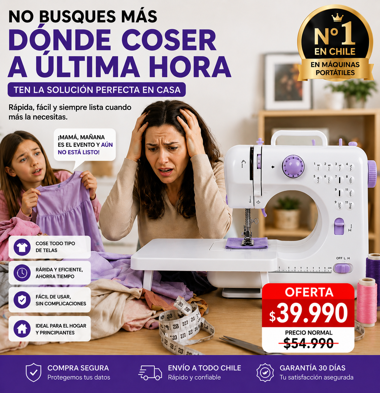 SewiPro™12 Cose y repara tu ropa en casa sin gastar de más