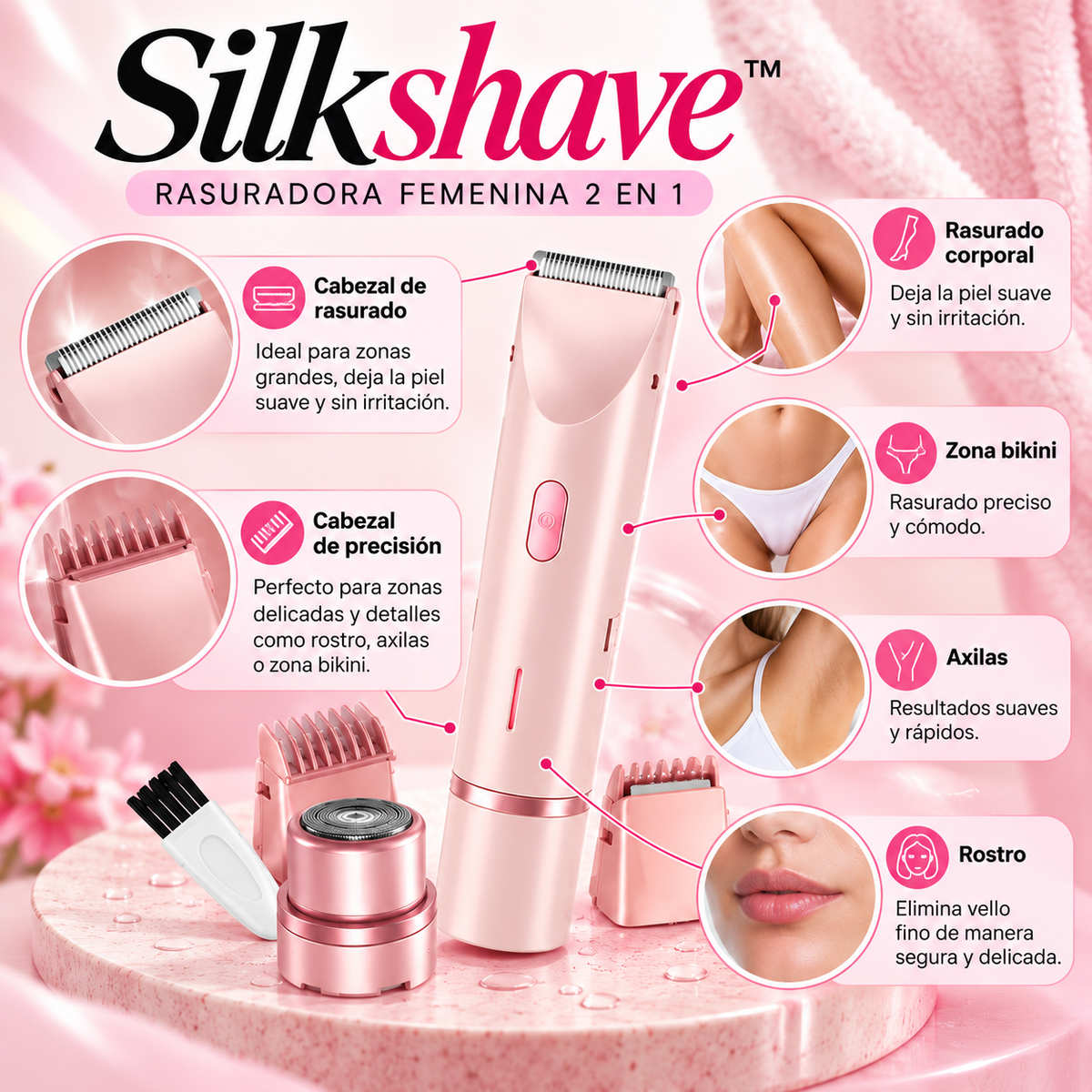 SilkShave™ | DEPILATE Y LUCE UNA PIEL SUAVE Y PROLIJA