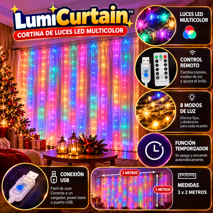 LumiCurtain™ | TRANSFORMA CUALQUIER ESPACIO EN UN AMBIENTE MAGICO LLENO DE COLOR Y VIDA