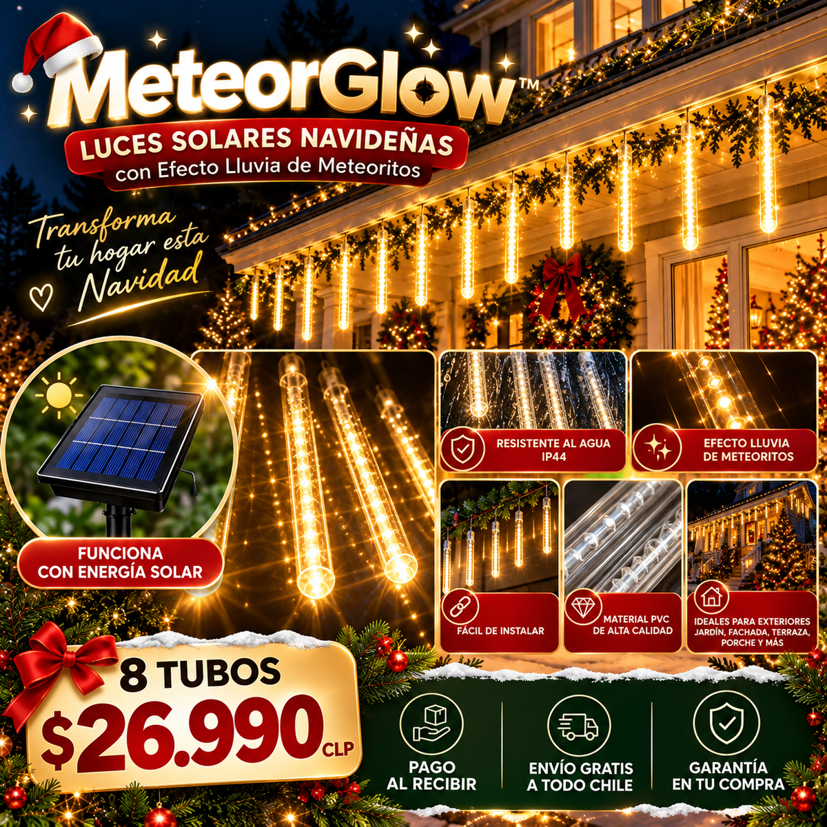 MeteorGlow™ ¡Haz que la magia de la Navidad caiga sobre tu hogar!