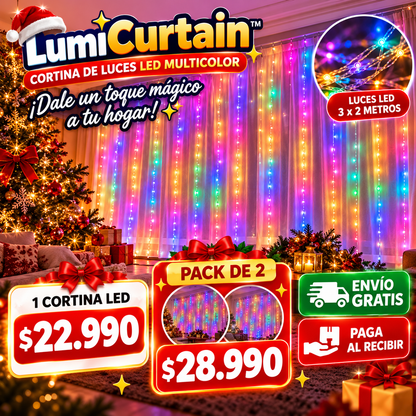 LumiCurtain™ | TRANSFORMA CUALQUIER ESPACIO EN UN AMBIENTE MAGICO LLENO DE COLOR Y VIDA
