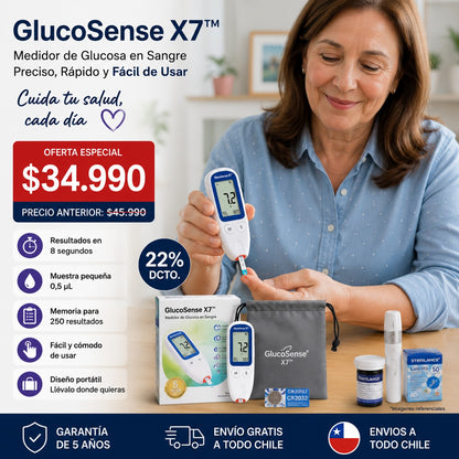 GlucoSense X7™ | Disfruta sin culpa, controla sin miedo